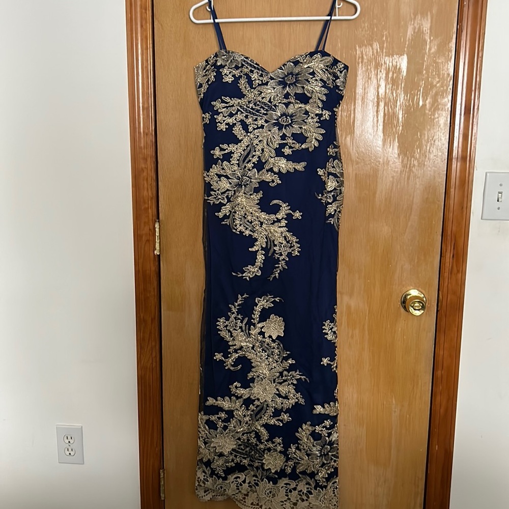 Blue and Gold Dress